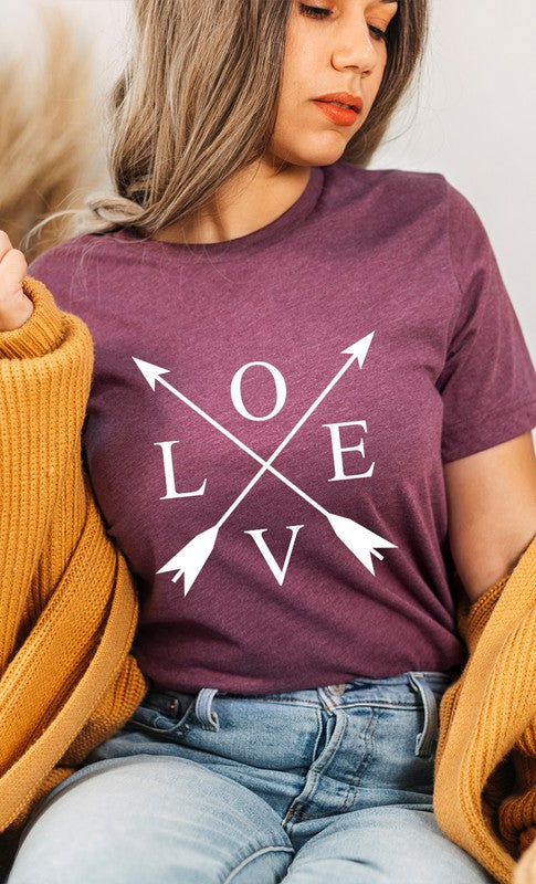 Love Arrows Valentines Day PLUS SIZE Graphic Tee