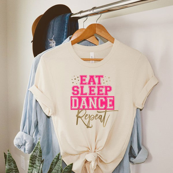 Eat Sleep Dance Repeat Short Sleeve Graphic Tee