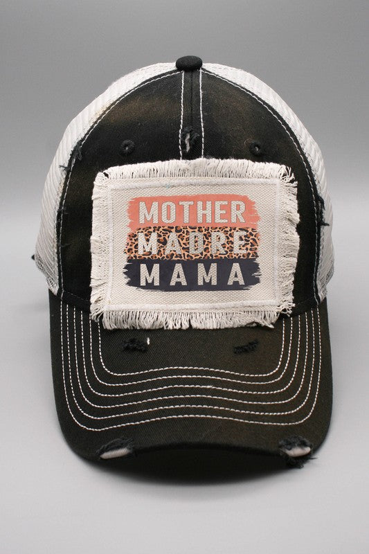 Mother Madre Mama Block Patch Trucker Hat