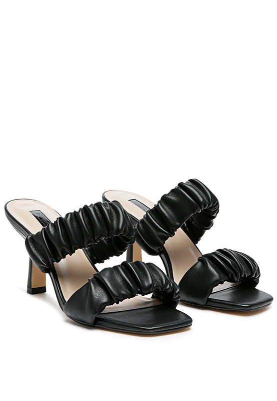 LADY LYNN GATHER AROUND SLIP-ON HEELED SANDAL