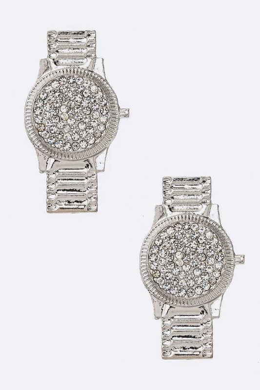 Diamond Watch Iconic Post Earrings