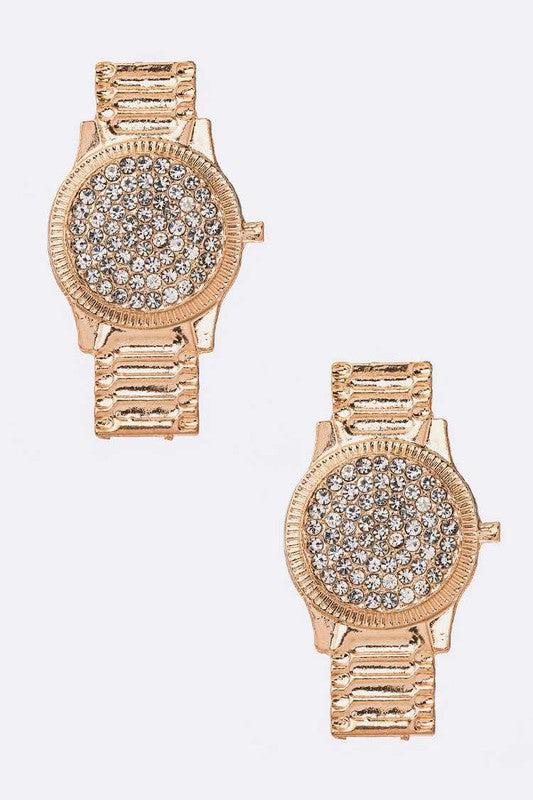 Diamond Watch Iconic Post Earrings