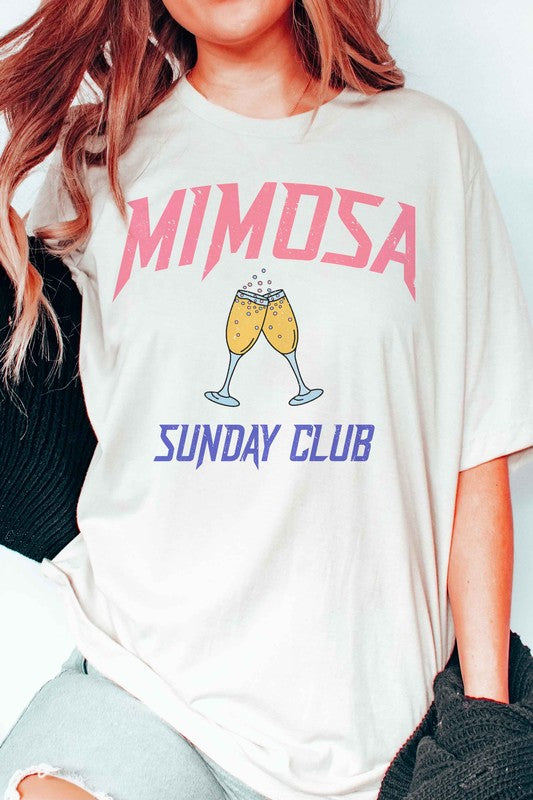 PLUS SIZE MIMOSA SUNDAY CLUB GRAPHIC TEE