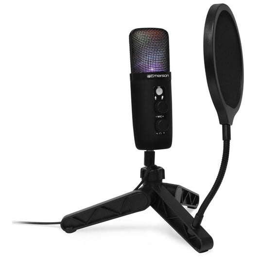 Emerson USB Gaming Condenser Microphone with LED