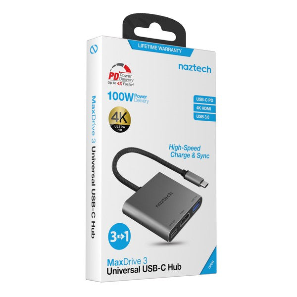 Naztech Portable MaxDrive 3100W Universal USB Hub