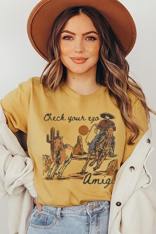 Ego Amigo Cowboy Western Graphic T Shirts