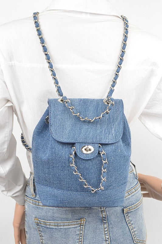 Denim Fashion Backpack