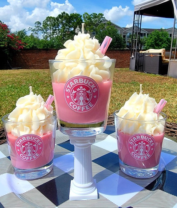 Cafe Pink Drink Frappe theme scented soy wax