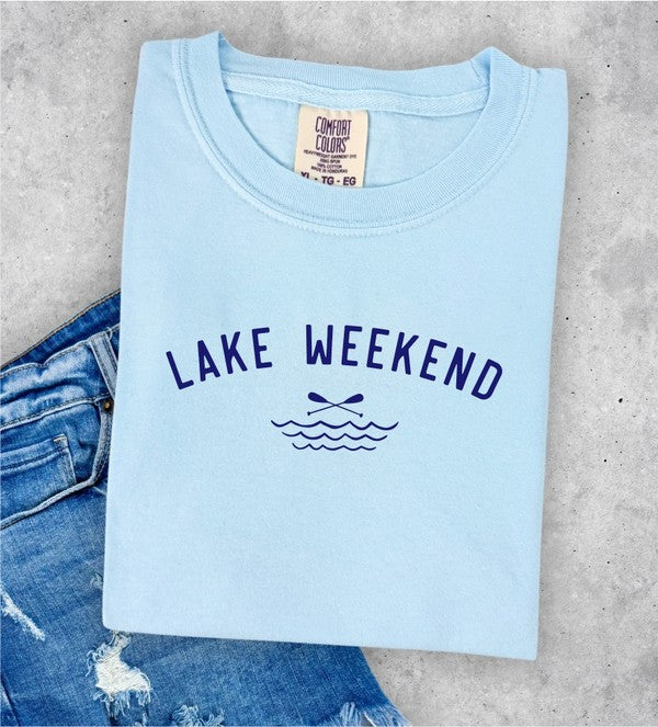 Lake Weekend Comfort Color Graphic Tee