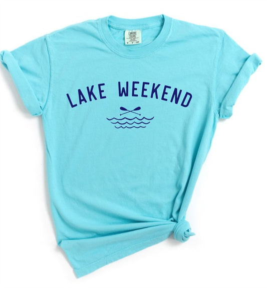 Lake Weekend Comfort Color Graphic Tee