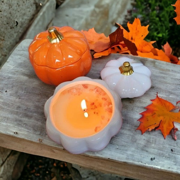 Pumpkin Soy Wax Candle - ORANGE