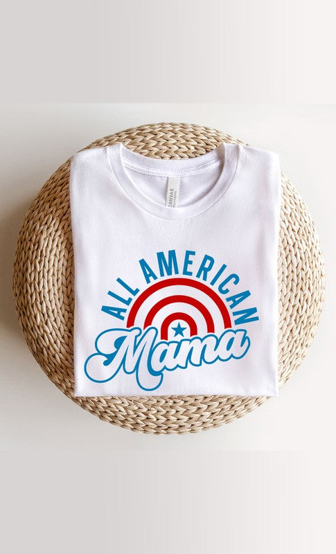 All American Mama Rainbow Graphic Tee PLUS