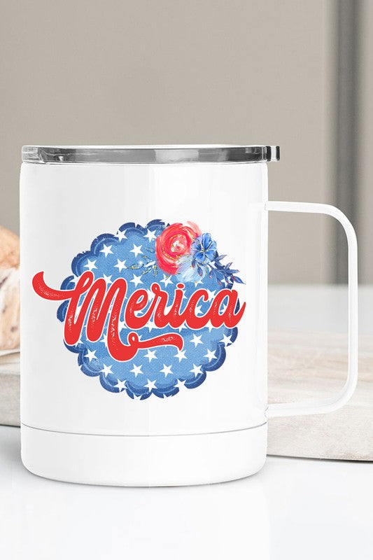 Merica Blue Circle Stainless Steel Cup