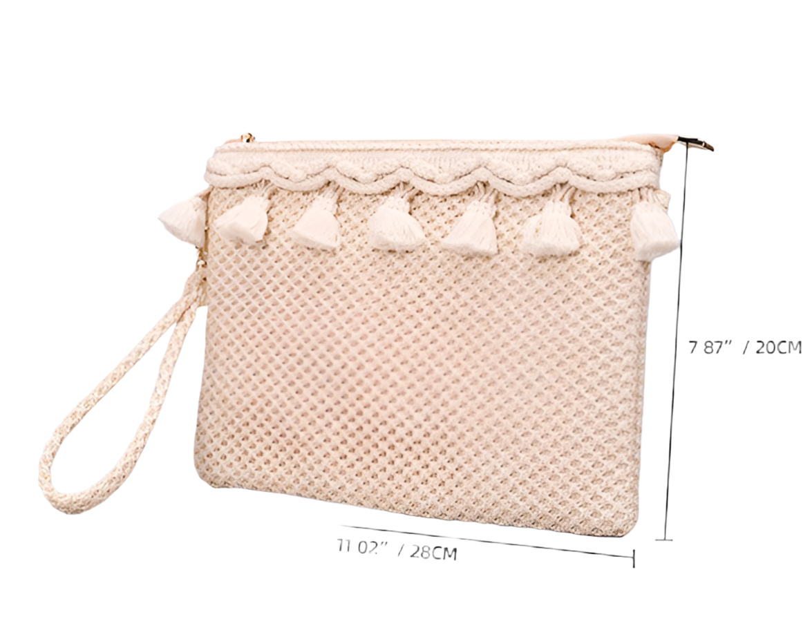 Naya Crochet Tassel Clutch