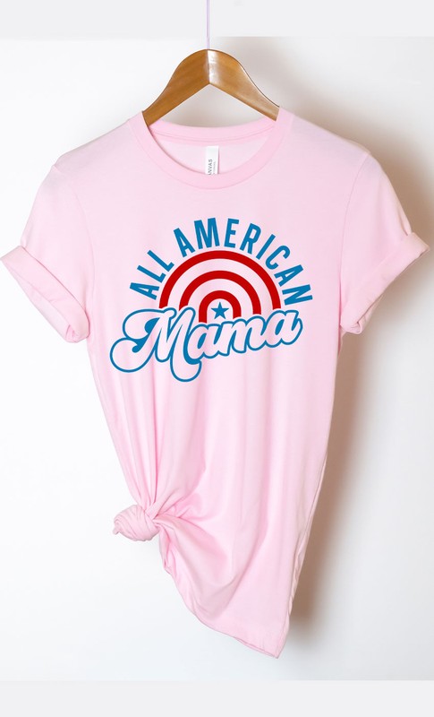 All American Mama Rainbow Graphic Tee PLUS