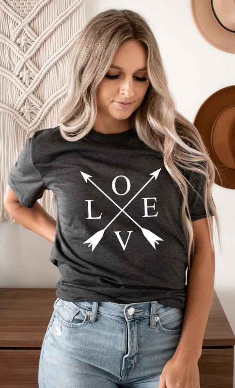 Love Arrows Valentines Day PLUS SIZE Graphic Tee