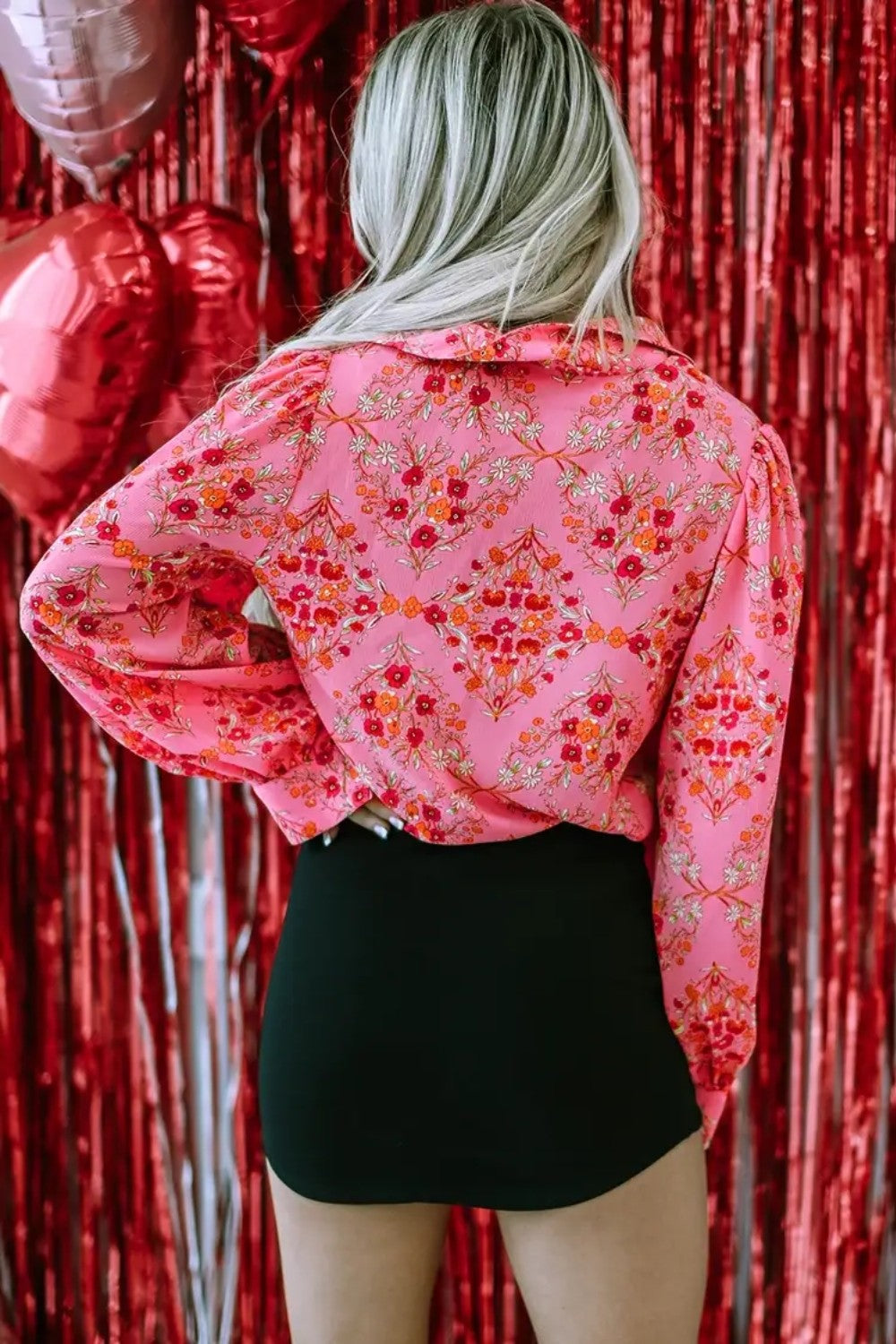 Ditsy Floral Collared Neck Shirt