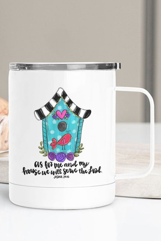 We Will Serve The Lord Stainless Steel Travel Cup