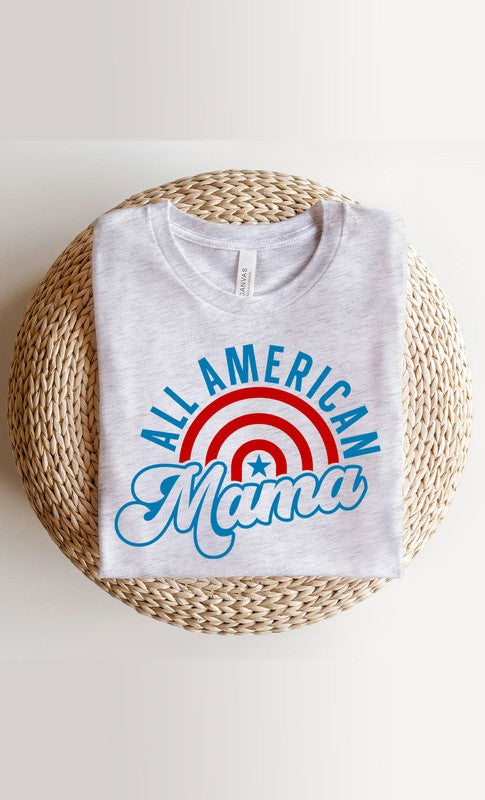 All American Mama Rainbow Graphic Tee PLUS