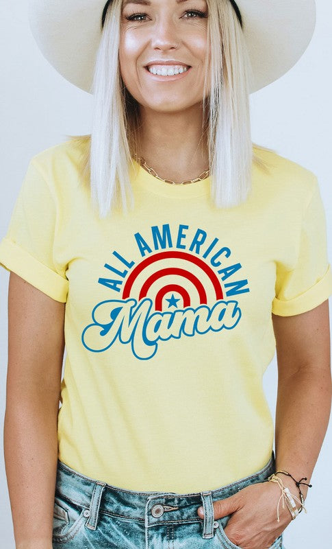 All American Mama Rainbow Graphic Tee PLUS