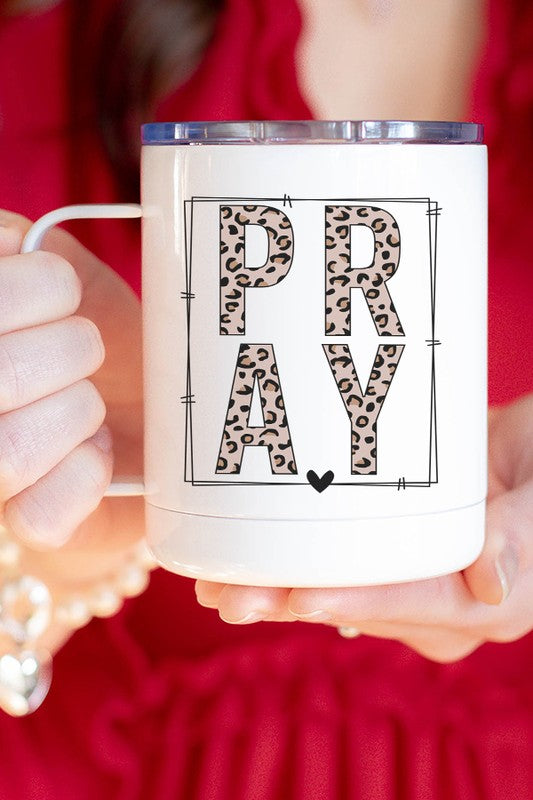 Pray Leopard Block Stainless Steel Travel Cup