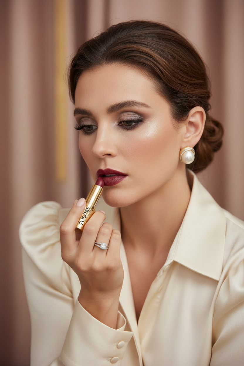 Woman with ZOXOKAS lipstick